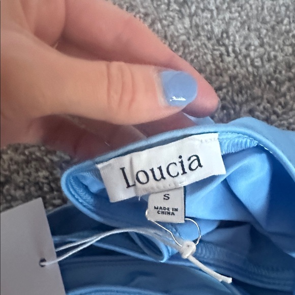 Stunning Satin Bright Blue Dress Size Small NEW W/ TAGS! - Picture 6 of 6